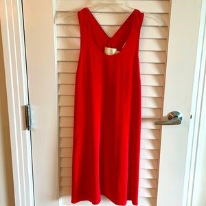 100% silk narrow flowing short dress.